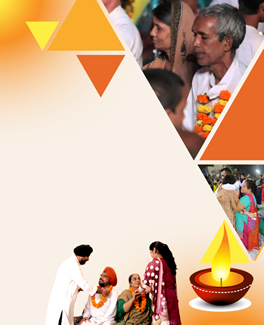 Traditional Indian family scene